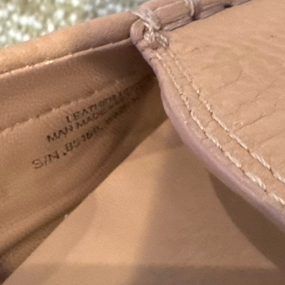 Tory Burch Dusty Pink Leather Everly Driver Loafers with Gold Logo - Picture 3 of 3